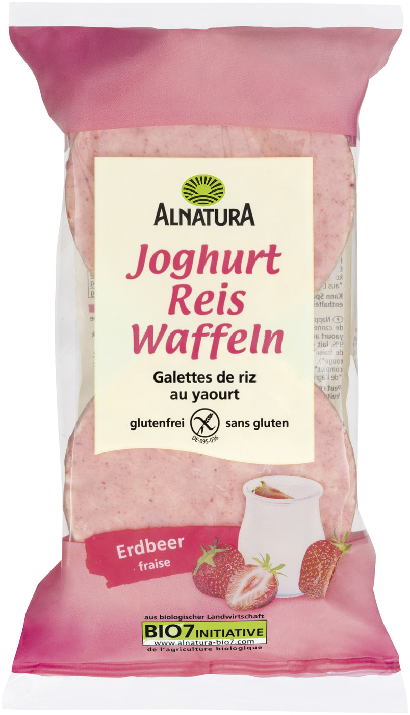 Alnatura Bio Reiswaffeln Joghurt Erdbeer 100G