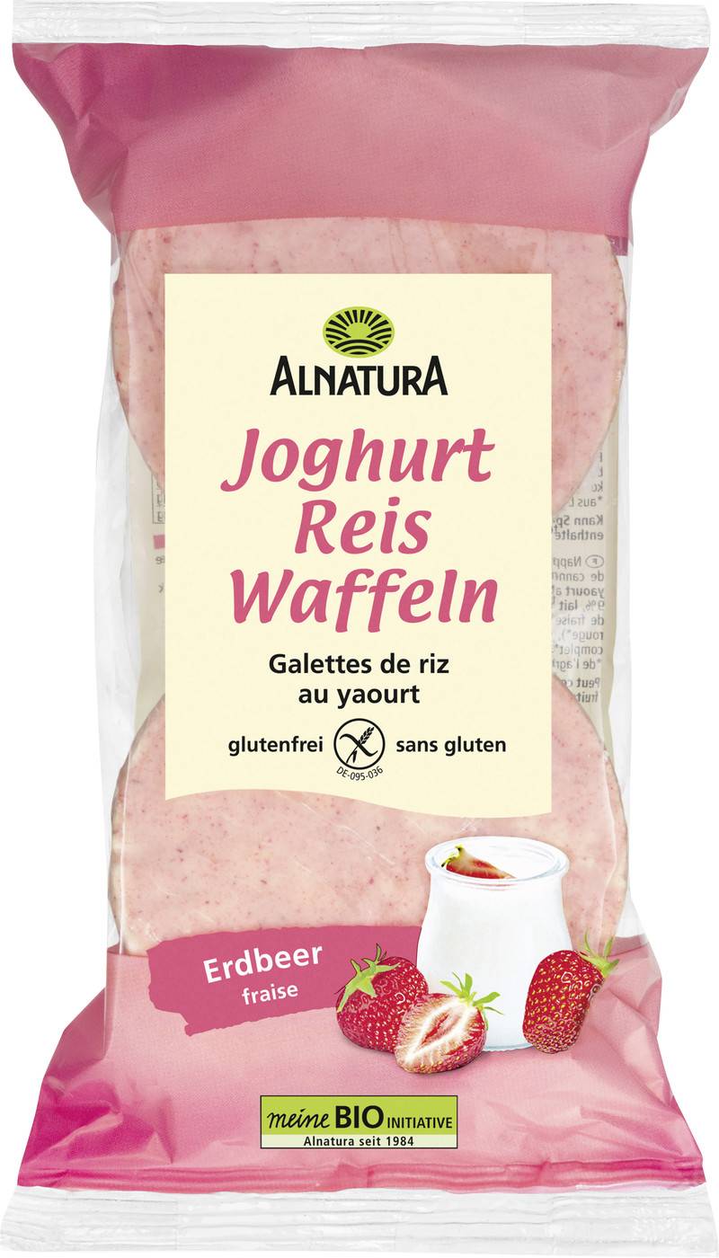 Alnatura Bio Reiswaffeln Joghurt Erdbeer 100G