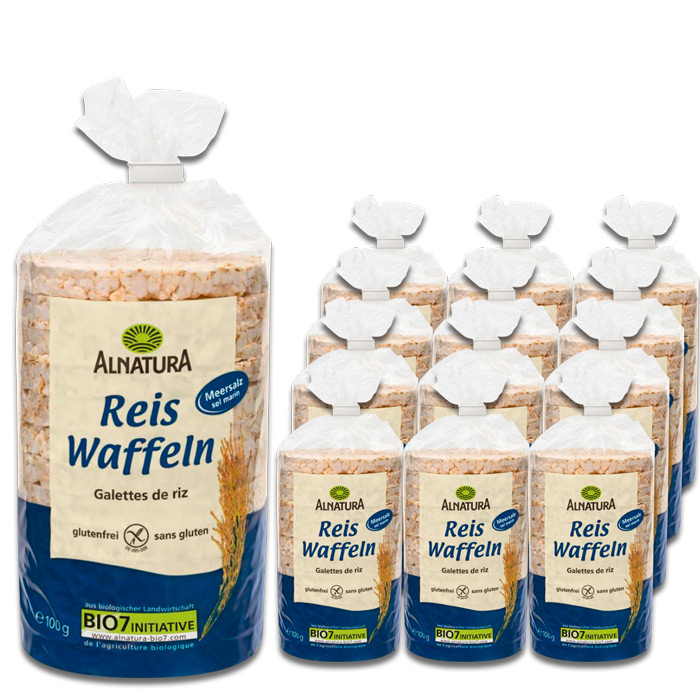 Alnatura Bio Reiswaffeln Meersalz 12x100G Alnatura Bio Reiswaffeln Meersalz 12x100G