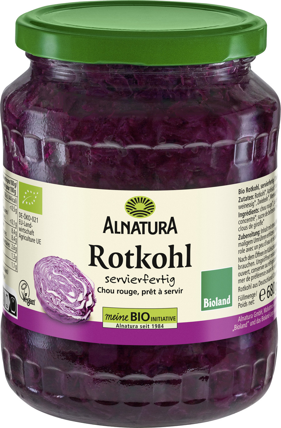 Alnatura Bio Rotkohl 680G