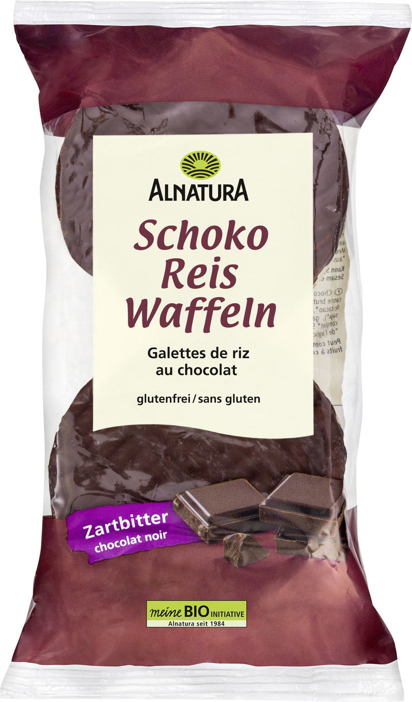 Alnatura Bio Schoko Reis Waffeln Zartbitter 100G