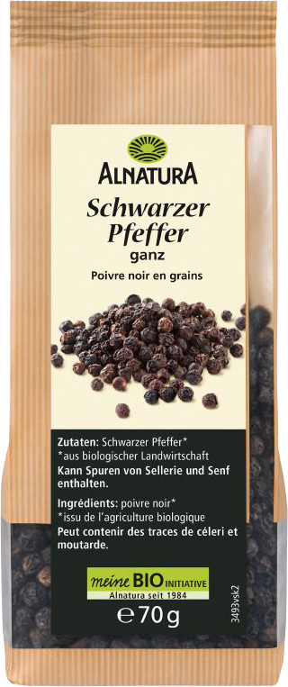 Alnatura Bio Schwarzer Pfeffer ganz 70G Alnatura Bio Schwarzer Pfeffer ganz 70G