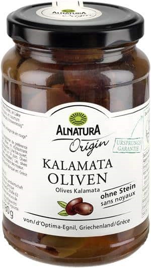 Alnatura Origin Bio Kalamata Oliven ohne Stein 350G