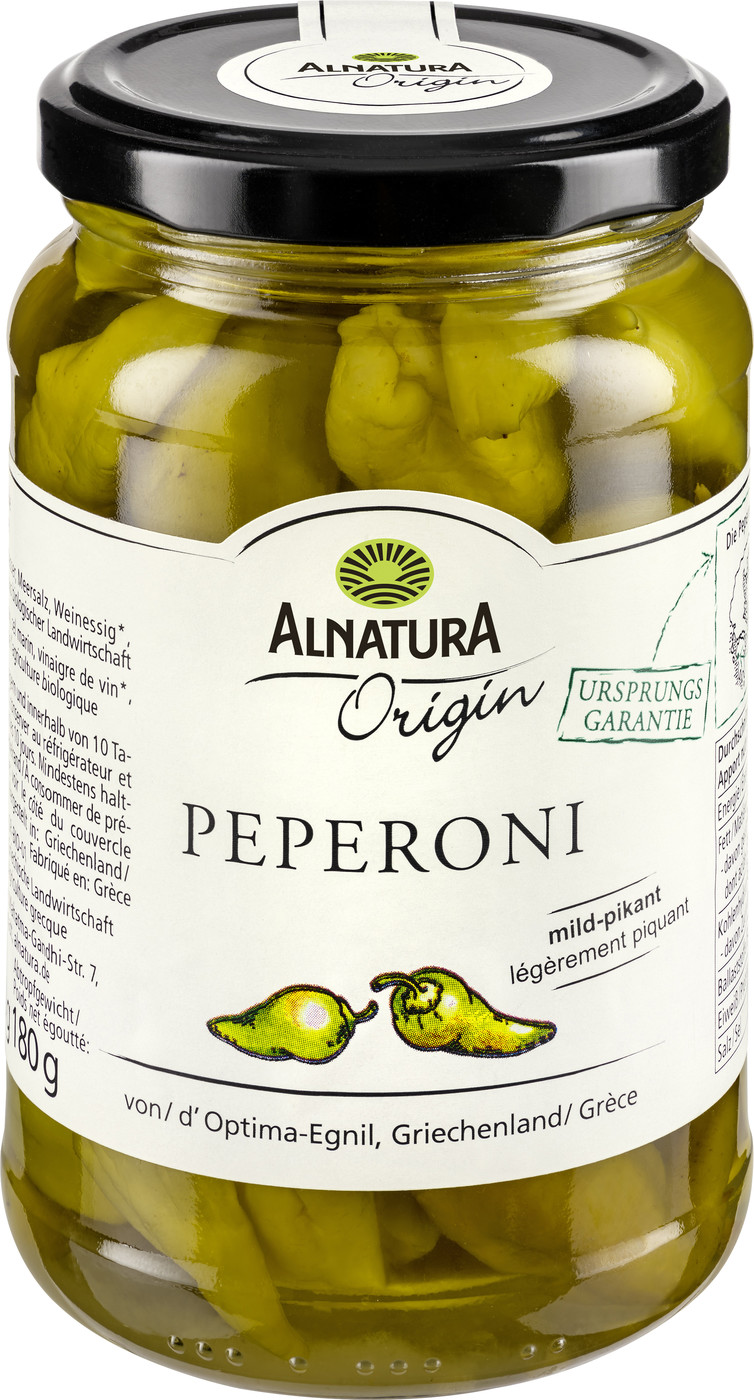 Alnatura Origin Bio Peperoni mild 350G Alnatura Origin Bio Peperoni mild 350G