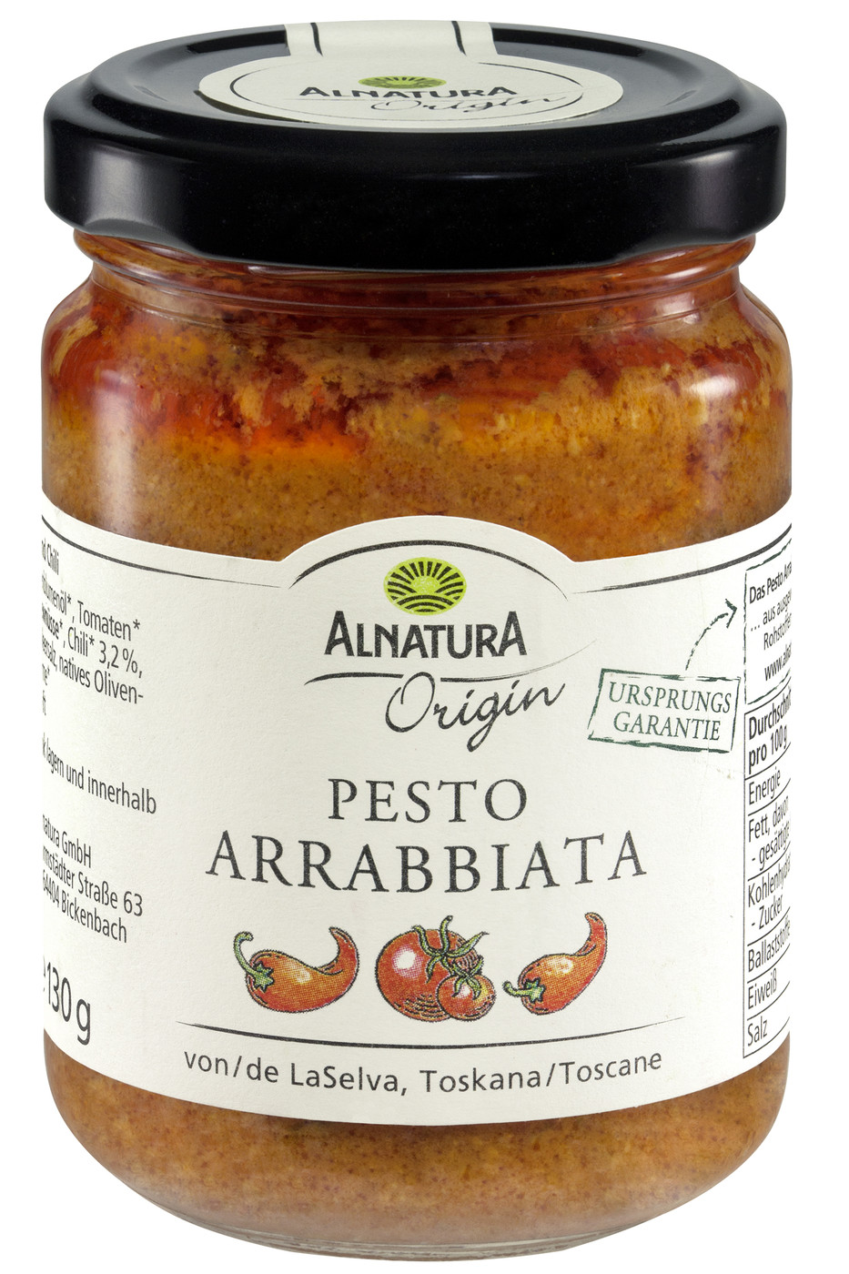 Alnatura Origin Bio Pesto Arrabbiata 130G Alnatura Origin Bio Pesto Arrabbiata 130G