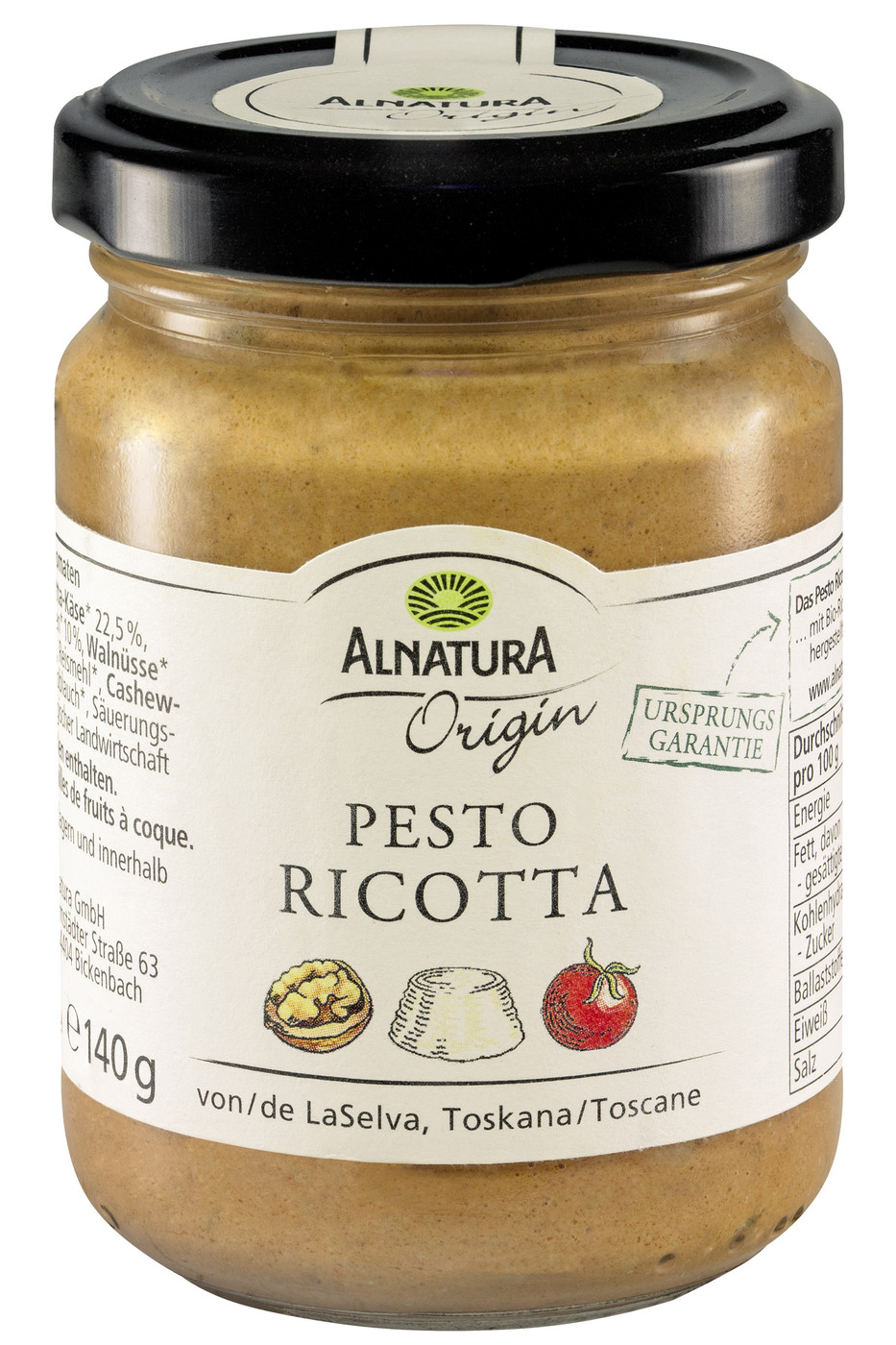 Alnatura Origin Bio Pesto Ricotta 140G Alnatura Origin Bio Pesto Ricotta 140G