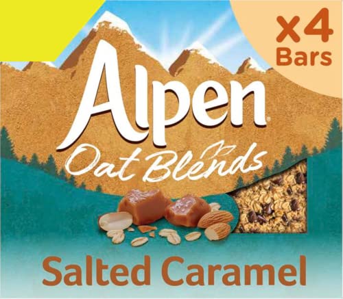 Alpen Hafermischungen, gesalzenes Karamell, 4 Müsli-Riegel, 10 Stück, insgesamt 40 Stück Alpen Hafermischungen, gesalzenes Karamell, 4 Müsli-Riegel, 10 Stück, insgesamt 40 Stück von Weetabix