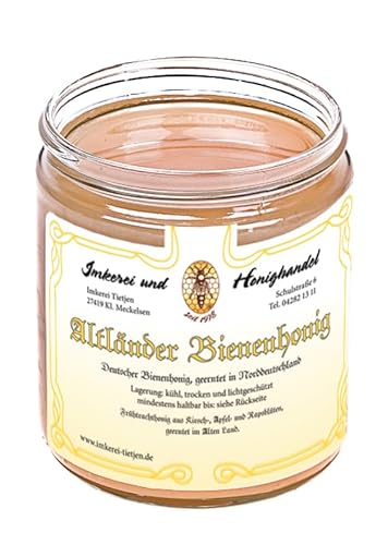 Altländer Bienenhonig 500g fruchtig-mild, naturbelassen roher Honig (von Imkerei Nordheide) | Deutscher Honig vom Imker von Imkerei Nordheide