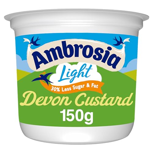 Ambrosia Devon Ready-to-Eat Light Custard, 30% weniger Zucker & Fett, 150g Dose (1er Pack) Ambrosia Devon Ready-to-Eat Light Custard, 30% weniger Zucker & Fett, 150g Dose (1er Pack) von Ambrosia