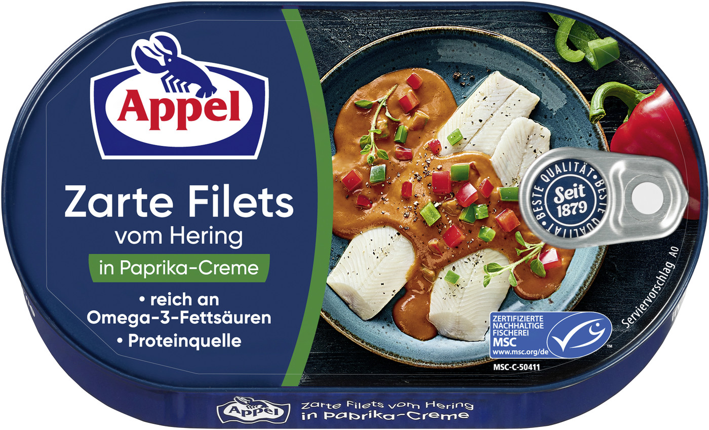 Appel zarte Heringsfilets in Paprika-Creme 200G