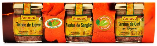 Arnaud Variety Pack Terrinen: Wildschwein, Wildschwein, Wild mit Cognac, Hase 180 g Arnaud Variety Pack Terrinen: Wildschwein, Wildschwein, Wild mit Cognac, Hase 180 g von ARNAUD