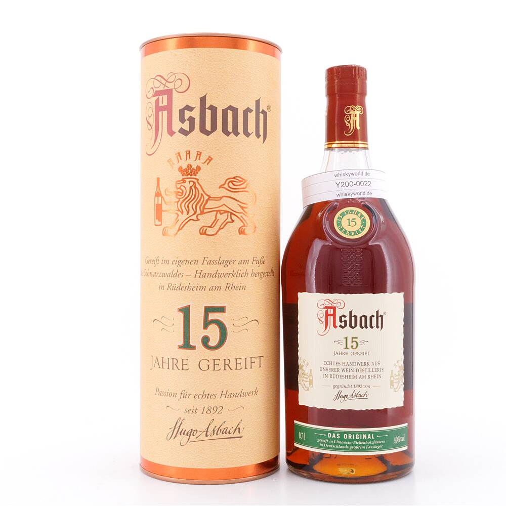 Asbach 15 Jahre Spezial-Brand 0,70 L/ 40.0% vol Asbach 15 Jahre Spezial-Brand 0,70 L/ 40.0% vol