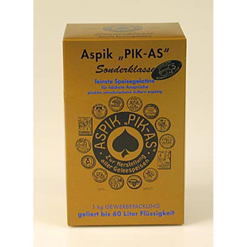 Aspikpulver PIK-AS, Sonderklasse, Speisegelatine, 300 Bloom, 1 kg