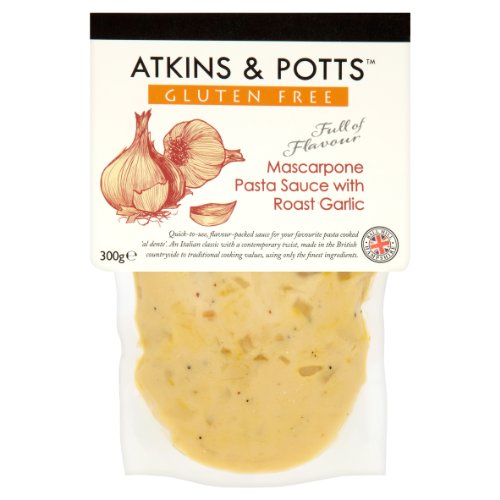 Atkins and Potts Mascapone Nudelsauce mit Bratenknoblauch, glutenfrei, 300 g, 6 Stück Atkins and Potts Mascapone Nudelsauce mit Bratenknoblauch, glutenfrei, 300 g, 6 Stück von Atkins & Potts