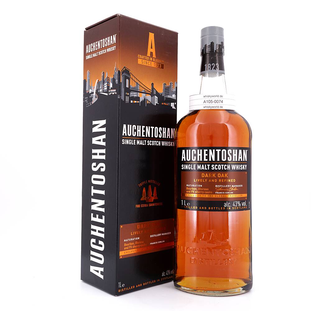 Auchentoshan Dark Oak Literflasche 1 L/ 43.0% vol Auchentoshan Dark Oak Literflasche 1 L/ 43.0% vol