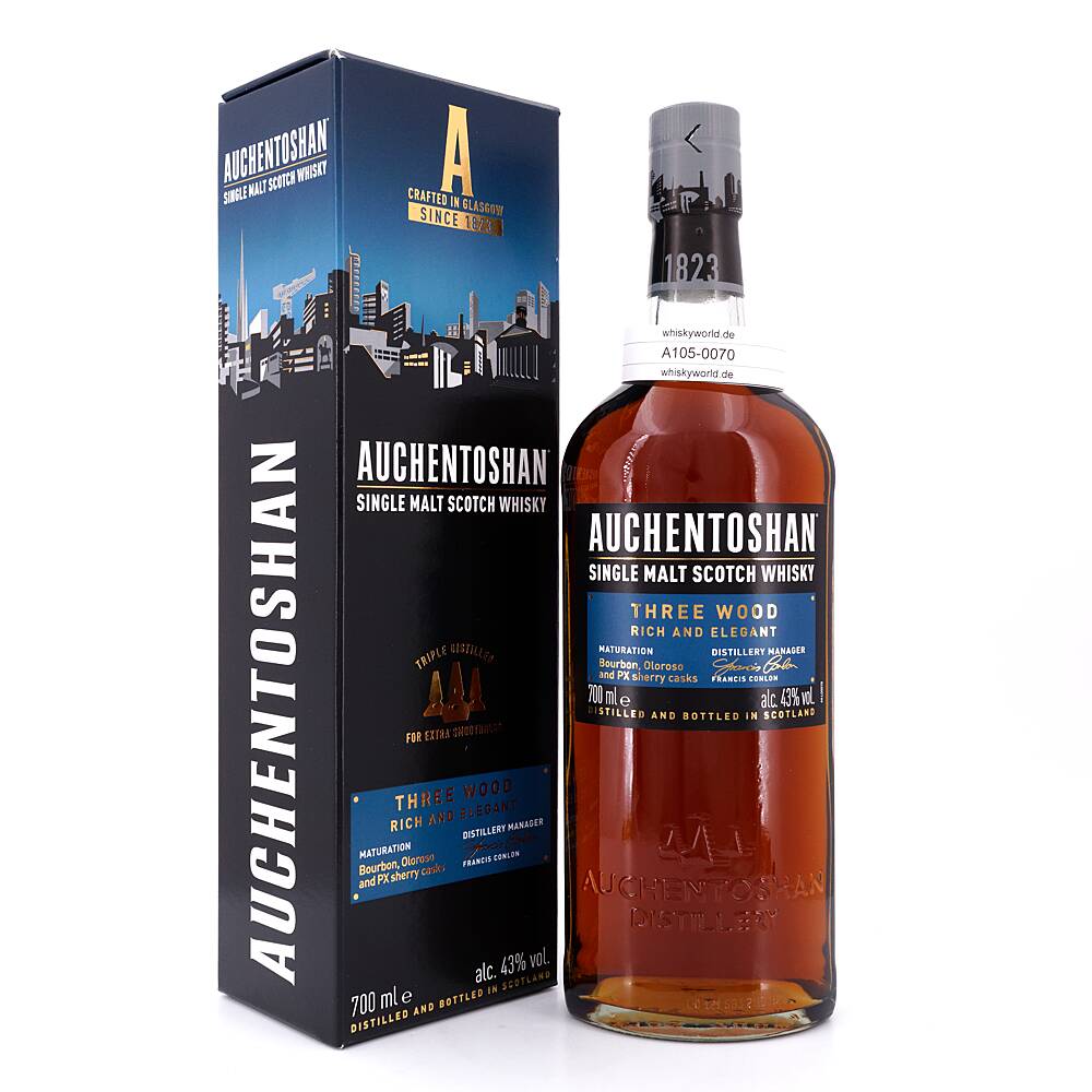 Auchentoshan Three Wood 0,70 L/ 43.0% vol Auchentoshan Three Wood 0,70 L/ 43.0% vol