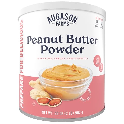 Augason Farms Erdnussbutter-Pulverdose, Notfall-Lebensmittelversorgung, tägliche Mahlzeiten, 60 Portionen Augason Farms Erdnussbutter-Pulverdose, Notfall-Lebensmittelversorgung, tägliche Mahlzeiten, 60 Portionen von Augason Farms