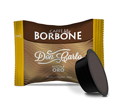 Caffè Borbone Kaffee Kapseln Don Carlo, Gold Mischung - 100 stück - Kompatibel mit Kaffeemaschinen für den Hausgebrauch der Marke Lavazza* A Modo Mio* von CAFFÈ BORBONE