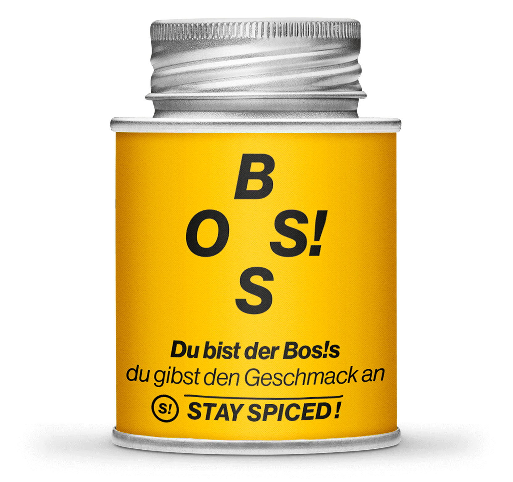 BOS!S – Du bist der Boss, du gibst den Geschmack an!, 170ml Schraubdose BOS!S – Du bist der Boss, du gibst den Geschmack an!, 170ml Schraubdose