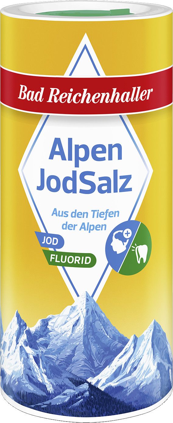 Bad Reichenhaller Alpen Jod Salz + Fluorid 500G Bad Reichenhaller Alpen Jod Salz + Fluorid 500G