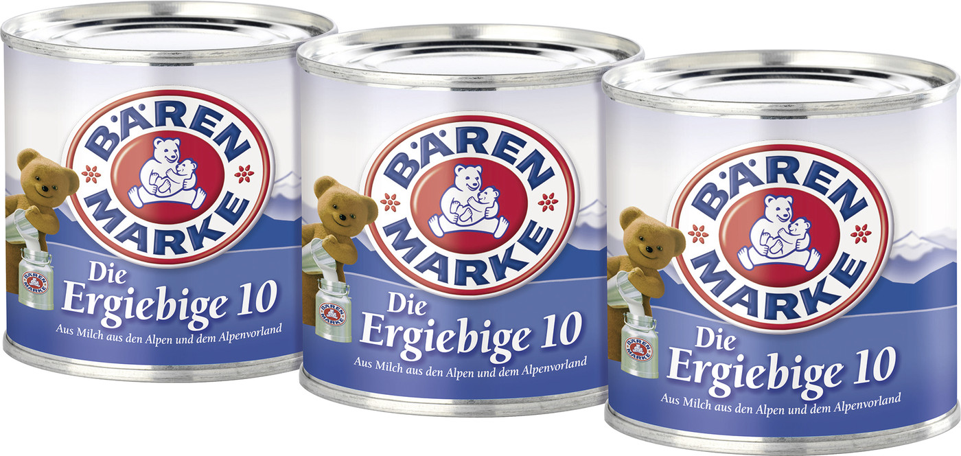 Bärenmarke Kondensmilch die Ergiebige 10 % Fett 3x 170G