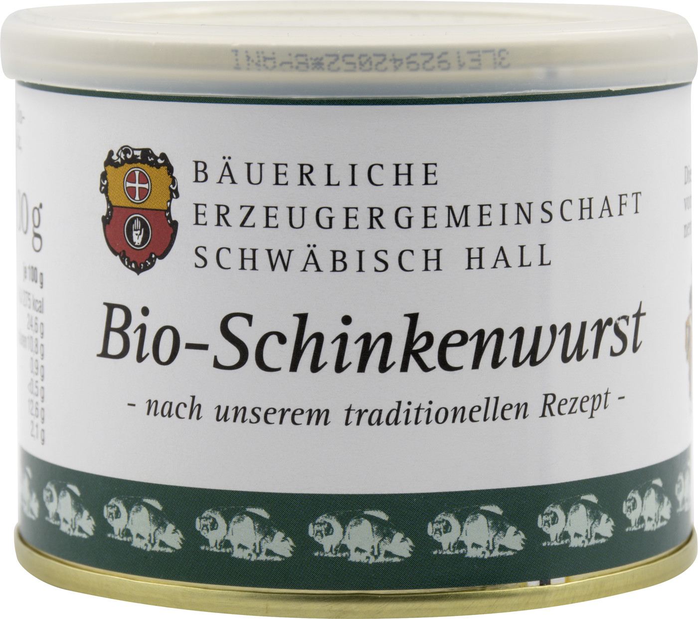 Bäuerliche EZG Schwäbisch Hall Bio-Schinkenwurst 200G
