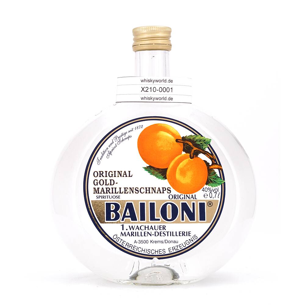 Bailoni Gold-Marillenschnaps 0,70 L/ 40.0% vol Bailoni Gold-Marillenschnaps 0,70 L/ 40.0% vol