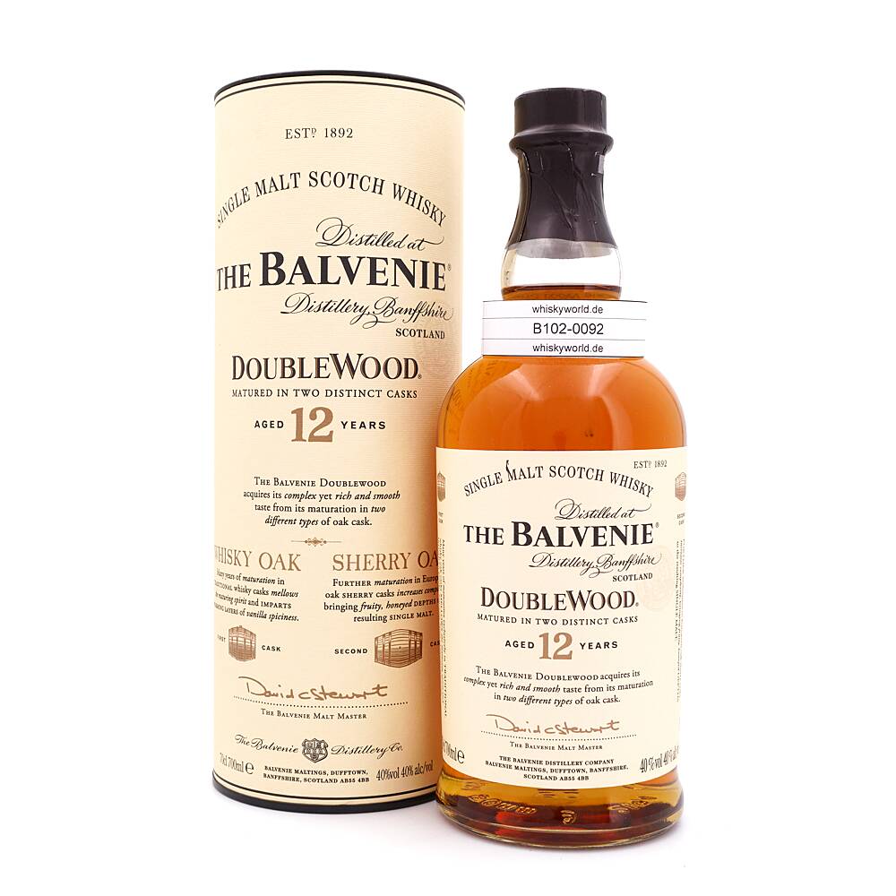 Balvenie 12 Jahre Double Wood Sherry Oak finish 0,70 L/ 40.0% vol Balvenie 12 Jahre Double Wood Sherry Oak finish 0,70 L/ 40.0% vol