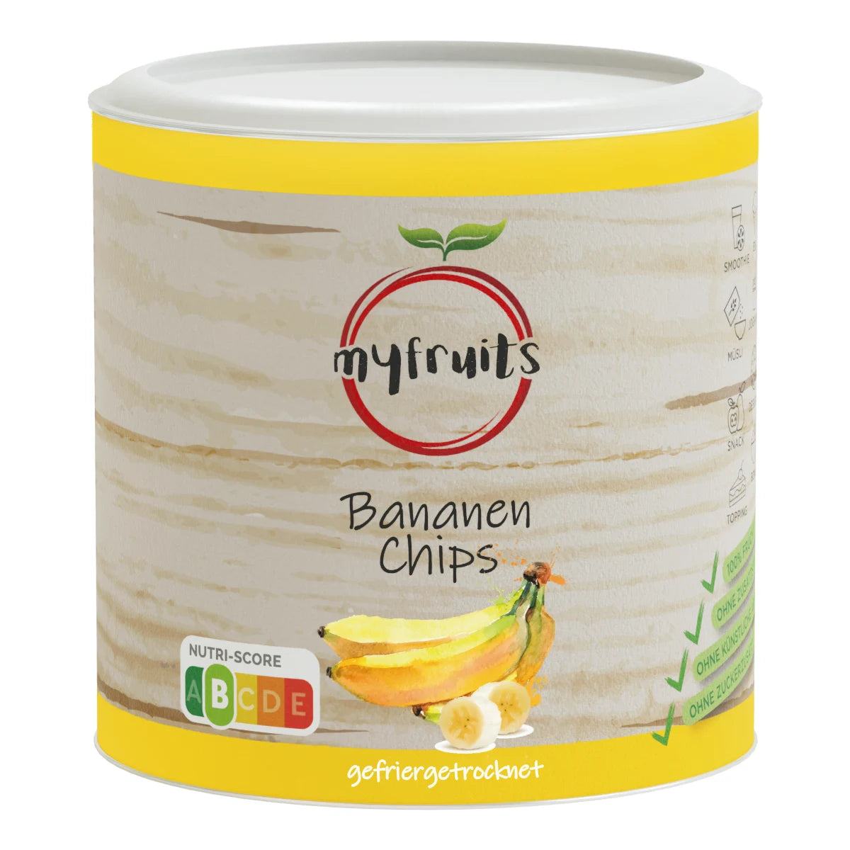 Bananenchips, gefriergetrocknet Bananenchips, gefriergetrocknet