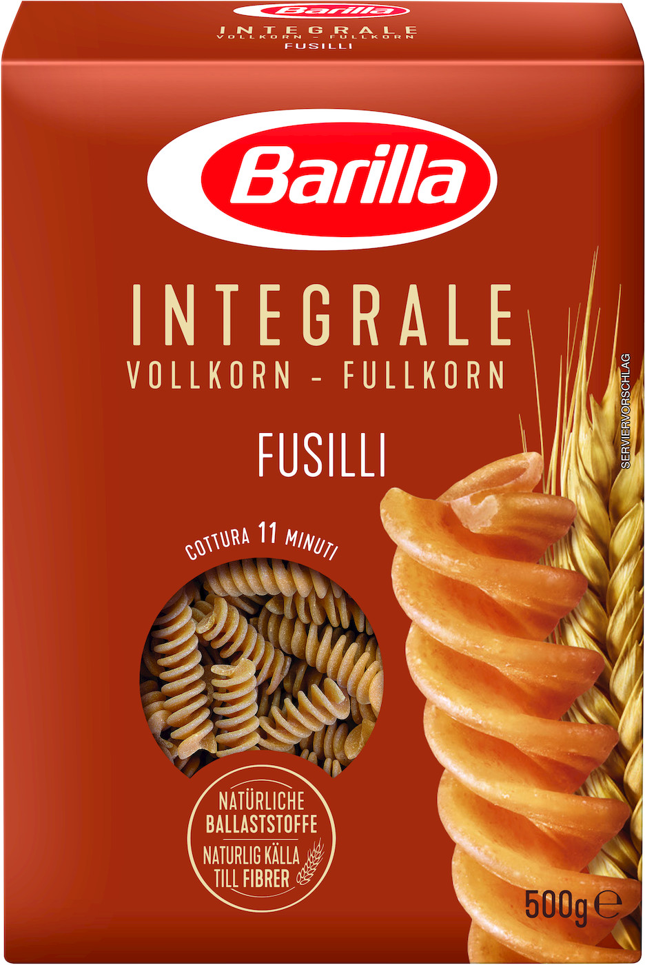 Barilla Nudeln Fusilli Integrale Vollkorn 500G