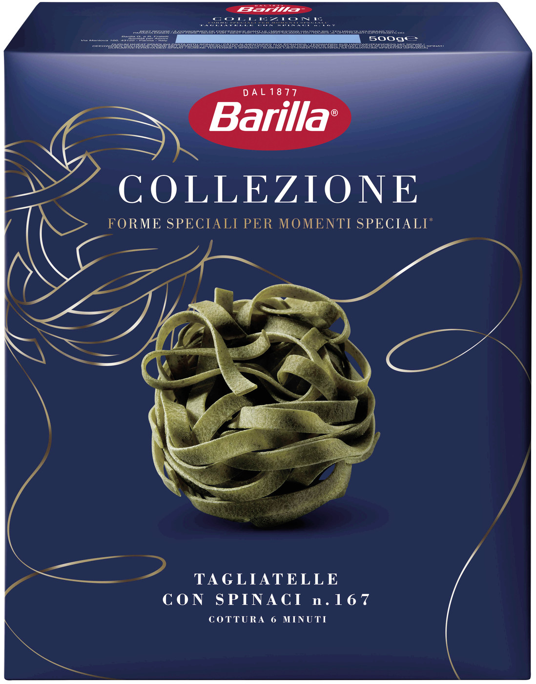 Barilla Nudeln La Collezione Tagliatelle con Spinaci 500G Barilla Nudeln La Collezione Tagliatelle con Spinaci 500G