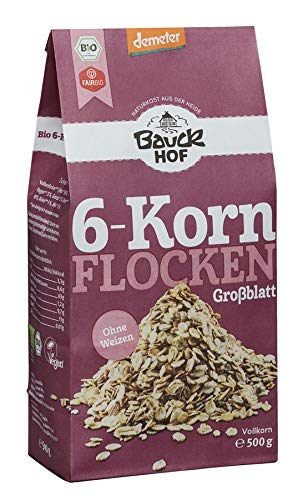 Bauckhof Bio Bauck Demeter 6-Korn Flocken (8 x 500 gr) von Bauckhof