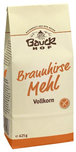 Bauckhof Braunhirsemehl Vollkorn glutenfrei, 4er Pack (4 x 425 g) - Bio von Bauckhof