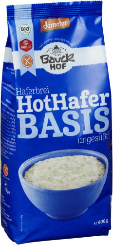 Bauckhof Demeter Bio Haferbrei Hot Hafer Basis ungesüßt glutenfrei 400G