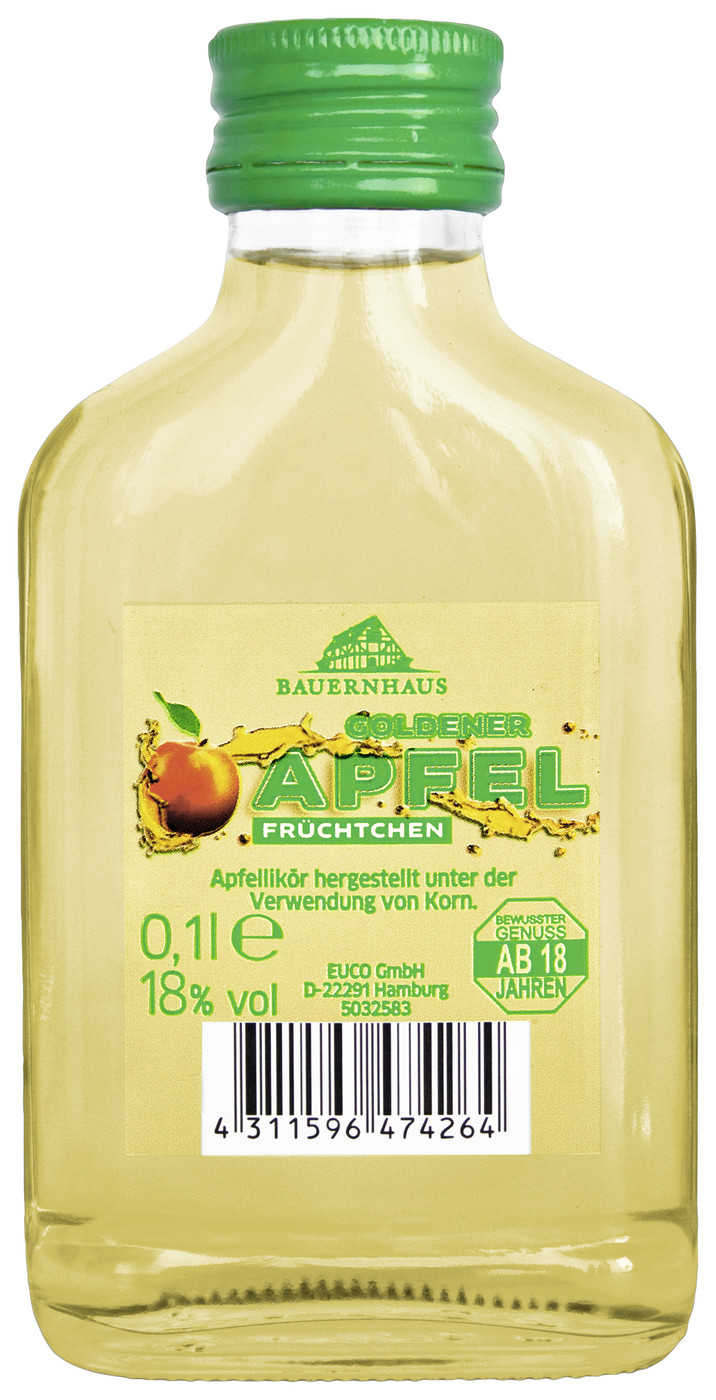 Bauernhaus Apfel mit Korn 0,1L