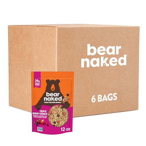 Bear Naked Granola Pouches, Triple Berry Fit, 12 Ounce (Pack of 6)