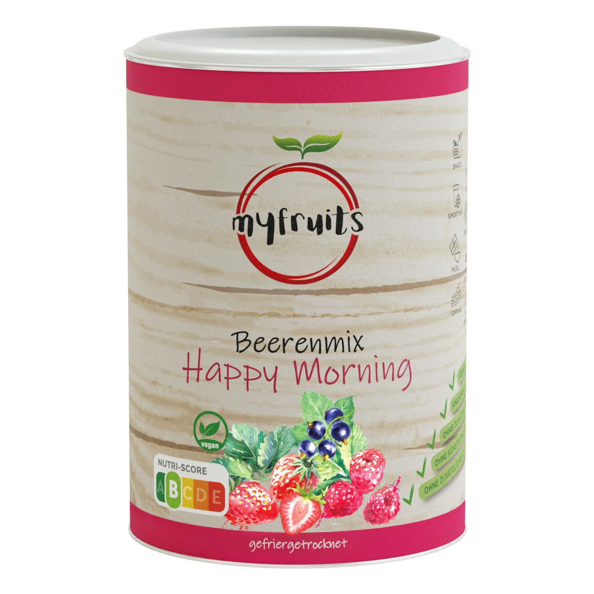 Beeren Mix - Happy Morning, gefriergetrocknet Beeren Mix - Happy Morning, gefriergetrocknet