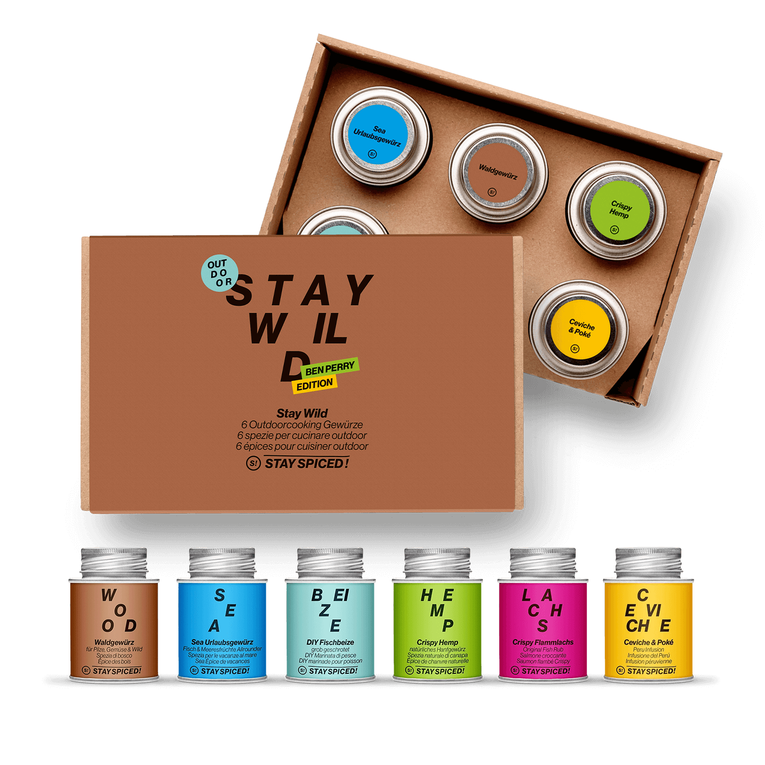 STAY WILD EDITION Ben Perry | Gewürze Set | 6er Geschenkbox