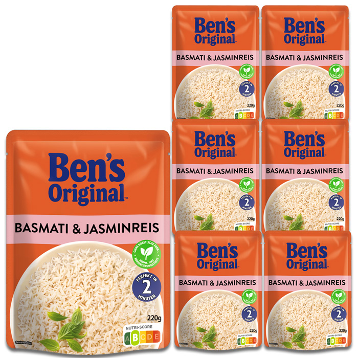Ben's Original Express Basmati & Jasminreis 6x220G