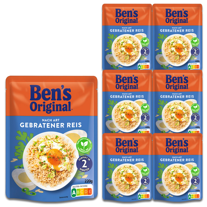 Ben's Original Express Reis nach Art gebratener Reis 6x220G Ben's Original Express Reis nach Art gebratener Reis 6x220G