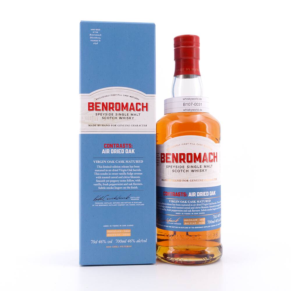 Benromach Contrasts: Air Dried Oak 10 Jahre 0,70 L/ 46.0% vol Benromach Contrasts: Air Dried Oak 10 Jahre 0,70 L/ 46.0% vol