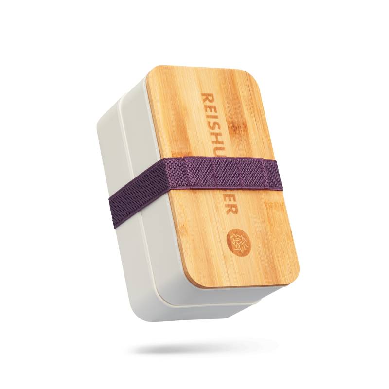 Bento Box | Beige Lunchbox mit Besteck