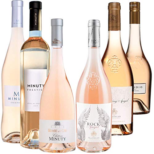 Best Of Provence - Minuty : M & Prestige & Rose et Or/Miraval : Studio/Esclan : Whispering Angel & Rock Angel - Rosé Côtes de Provence 2021 75cl von Wine And More
