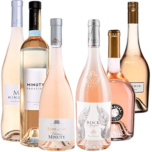 Best Of Provence - Minuty : M & Prestige & Rose et Or/Miraval : Studio & Jolie-pitt/Esclan : Rock Angel - Rosé Côtes de Provence 2021 75cl von Wine And More