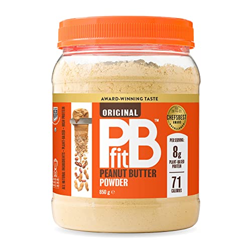 PBFIT - Erdnussbutter fettfrei in Pulverform - Hoher Proteingehalt und 87% weniger Fett - Perfekter Brotaufstrich - Glutenfrei - 850 g Dose von PBfit