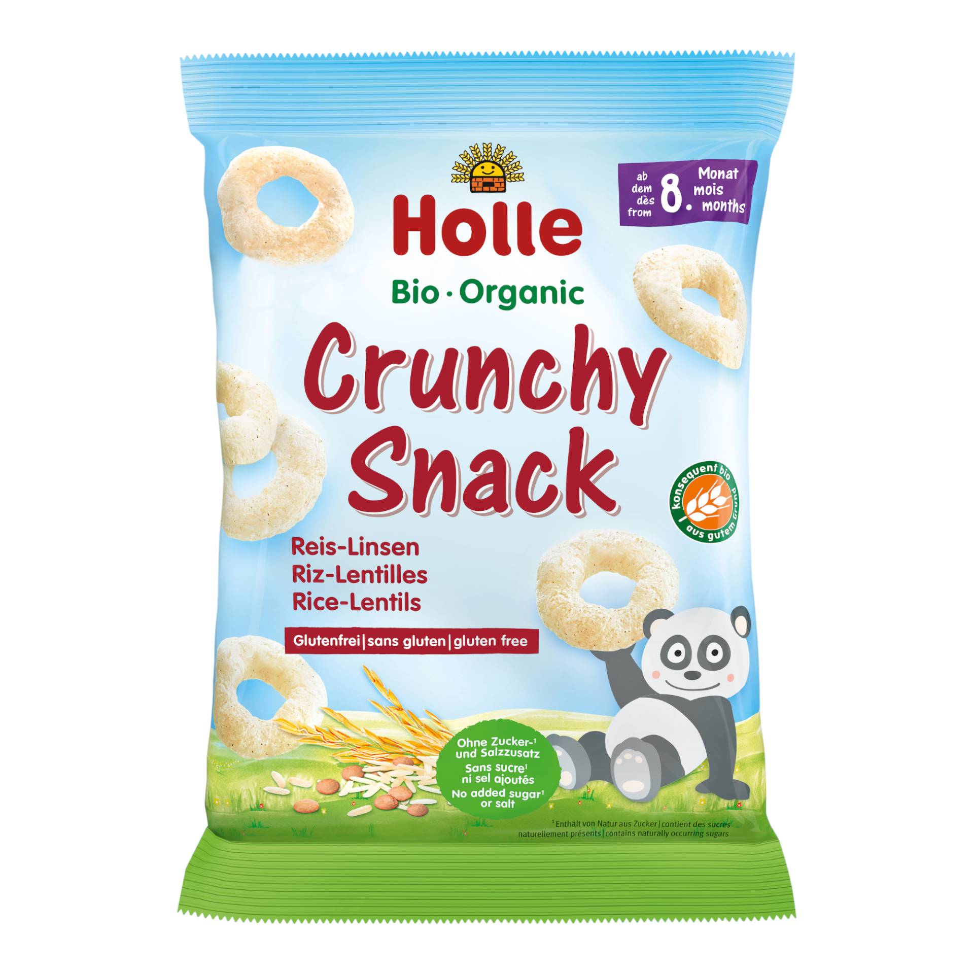 Bio Crunchy Snack Reis-Linse 25g - 8er Vorteilspack von Holle