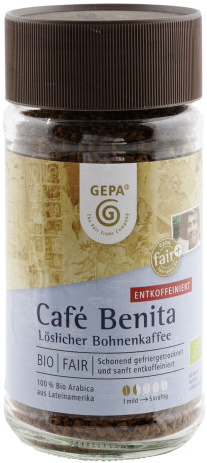 Bio Gepa Benita Entkoffeiniert 100G Bio Gepa Benita Entkoffeiniert 100G