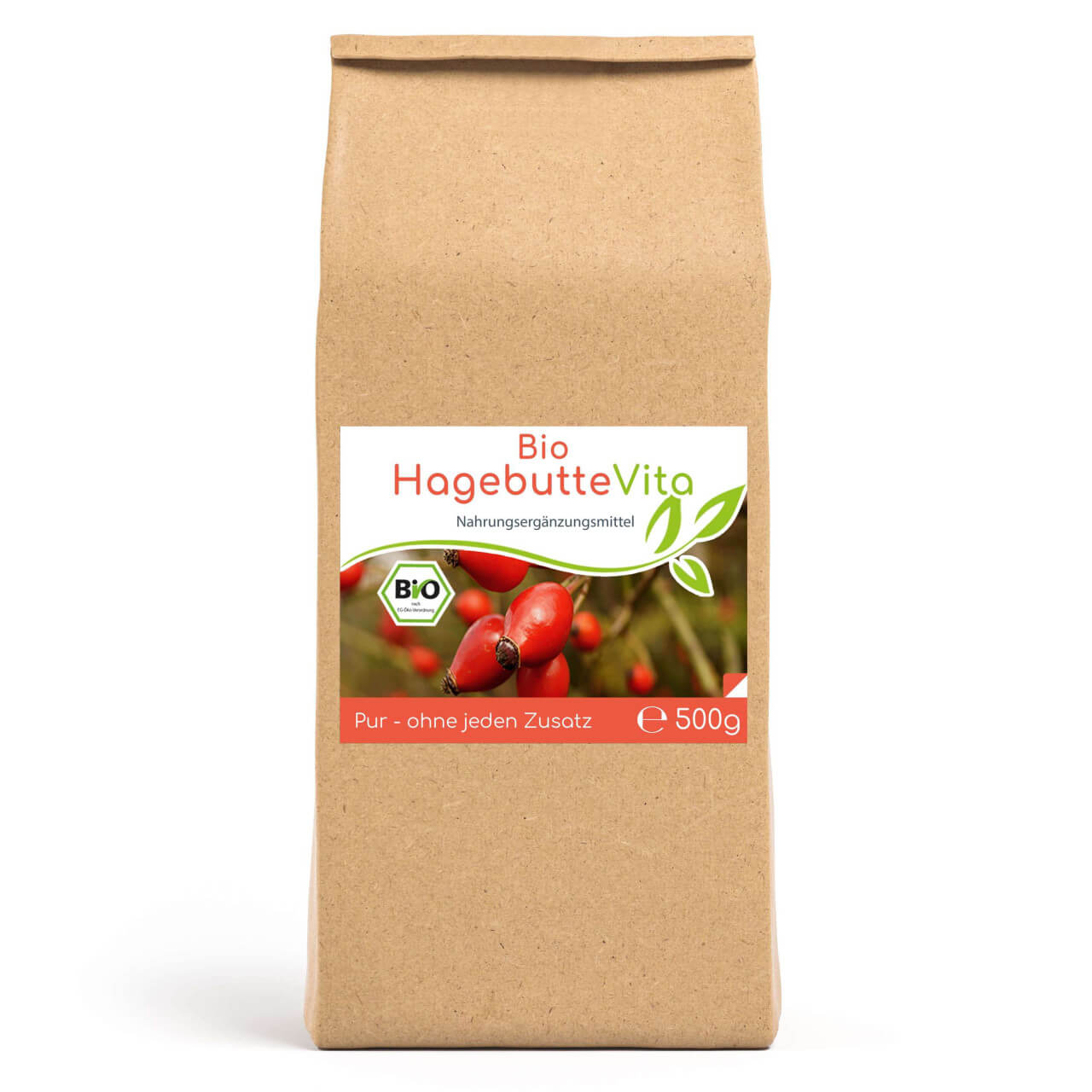 Bio Hagebutte Vita - 500g Pulver (vegan) Vorratsbeutel