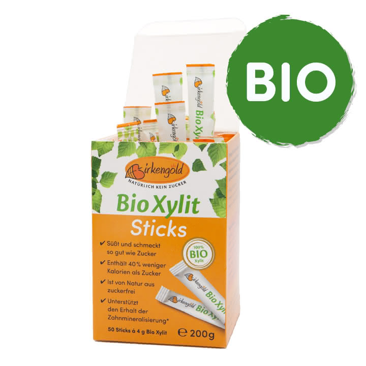 Bio Xylit Sticks im Karton 50 Stück