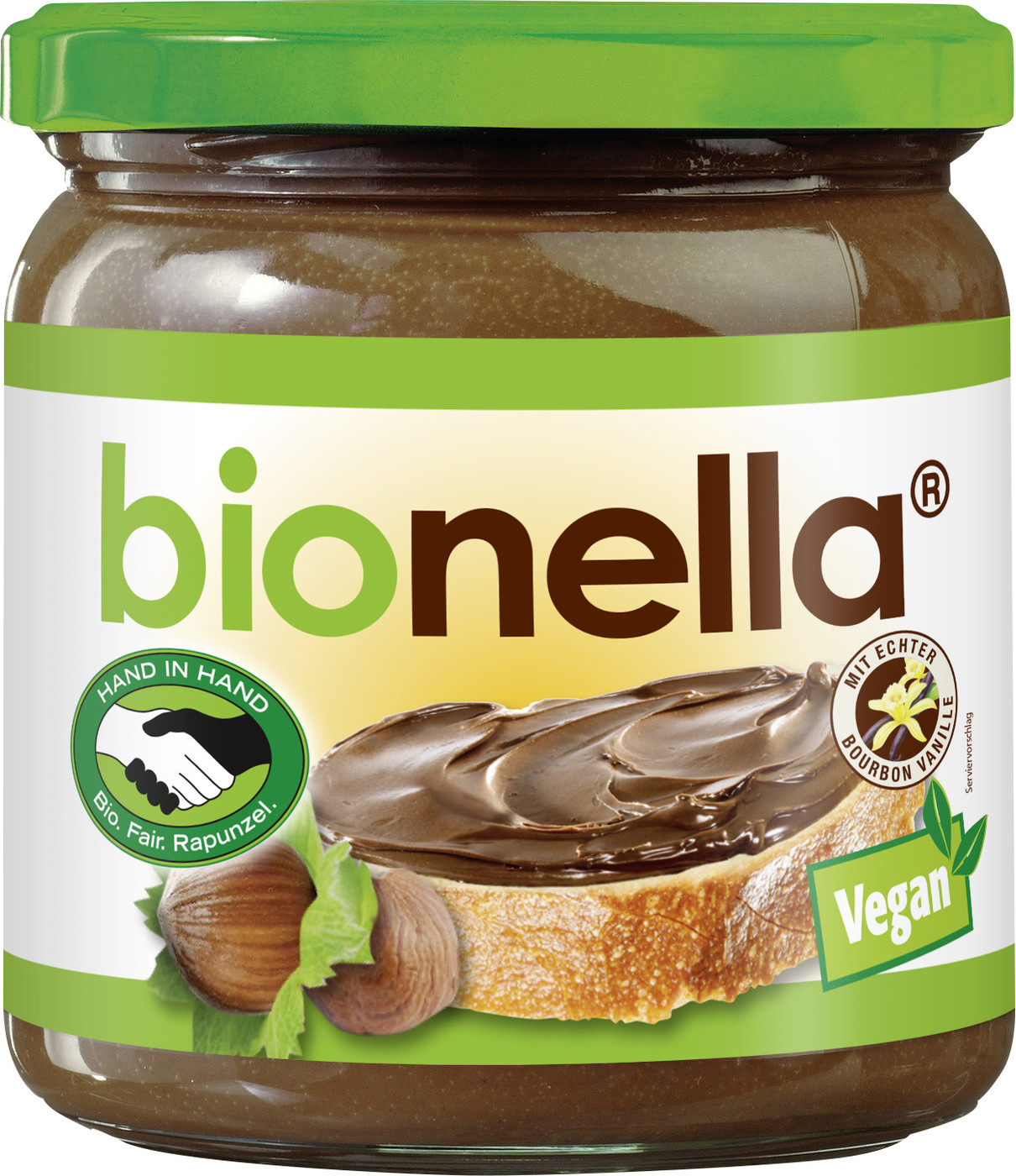 Bionella Bio Nuss-Nougat-Creme vegan Fairtrade 400G